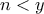 n < y