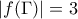 |f(\Gamma)| = 3