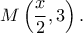 \displaystyle M\left( {\frac{x}{2},3} \right).
