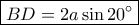 \boxed{BD = 2a\sin 20^\circ}