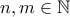 n,m\in \mathbb{N}