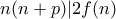 n(n+p)|2f(n)