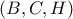 \left( {B,C,H} \right)