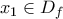 x_{1}\in D_{f}