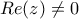 Re(z) \neq 0