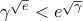 \gamma^{\sqrt{e}} < e^{\sqrt{\gamma}}