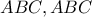 \displaystyle{ABC, ABC}