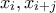 x_{i},x_{i+j}