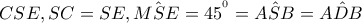 CSE,SC=SE,\hat{MSE}=45^{^{0}}=\hat{ASB}=\hat{ADB} CSE,SC=SE,\hat{MSE}=45^{^{0}}=\hat{ASB}=\hat{ADB}
