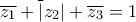 \overline{z_1}+\overline|z_2|+\overline{z_3}=1