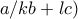 a/kb+lc)