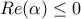 Re(\alpha)\leq0