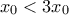 {{x}_{0}}<3{{x}_{0}} {{x}_{0}}<3{{x}_{0}}