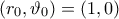 (r_0,\vartheta_0) = (1,0)