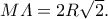 M\varLambda = 2R\sqrt{2}.