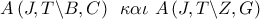 A\left( {J,T\backslash B,C} \right)\,\,\,\kappa \alpha \iota \,\,A\left( {J,T\backslash Z,G} \right)