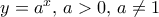 y=a^x,\, a>0,\, a\ne 1