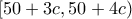 \displaystyle{[50+3c,50+4c)}