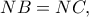 NB=NC,