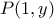 P(1,y)