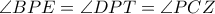 \angle BPE = \angle DPT = \angle PCZ