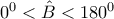 0^{0}< \hat{B}< 180^{0}