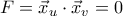 \displaystyle{F = {\vec x_u} \cdot {\vec x_v} = 0}