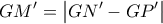 \displaystyle{G{M}'=\left| G{N}'-G{P}' \right|}