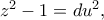 z^2-1=du^2,