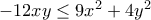 -12xy\leq 9x^2 + 4y^2