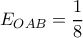 E_{OAB}=\dfrac{1}{8}
