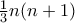 \frac {1}{3}n(n+1)