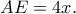AE=4x.