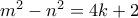 m^2-n^2=4k+2