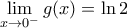 \underset{x\to {{0}^{-}}}{\mathop{\lim }}\,g(x)=\ln 2