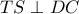TS\perp DC