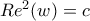 Re^{2}(w)=c