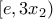 \displaystyle{[e,3x_2 )}
