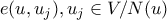 e(u,u_j),u_ j\in V / N(u)