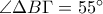 \angle{\Delta B \Gamma}=55^{\circ}