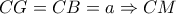 CG=CB=a\Rightarrow CM