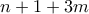 n+1+3m