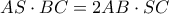 AS \cdot BC = 2AB \cdot SC