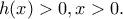 h(x)>0, x>0.