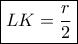 \boxed{LK=\frac{r}{2}}