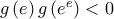 g\left ( e \right )g\left ( e^{e} \right )<0