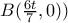  B(\frac{6t}{7},0)) 