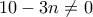 10-3n \ne 0