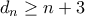 d_{n}\geq  n+3