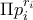 \Pi p_i^{r_i}